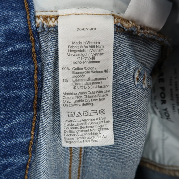 Madewell Perfect Vintage Wide-Leg Jeans Womens 25 Blue High Rise Crop Stretch - Picture 9 of 12